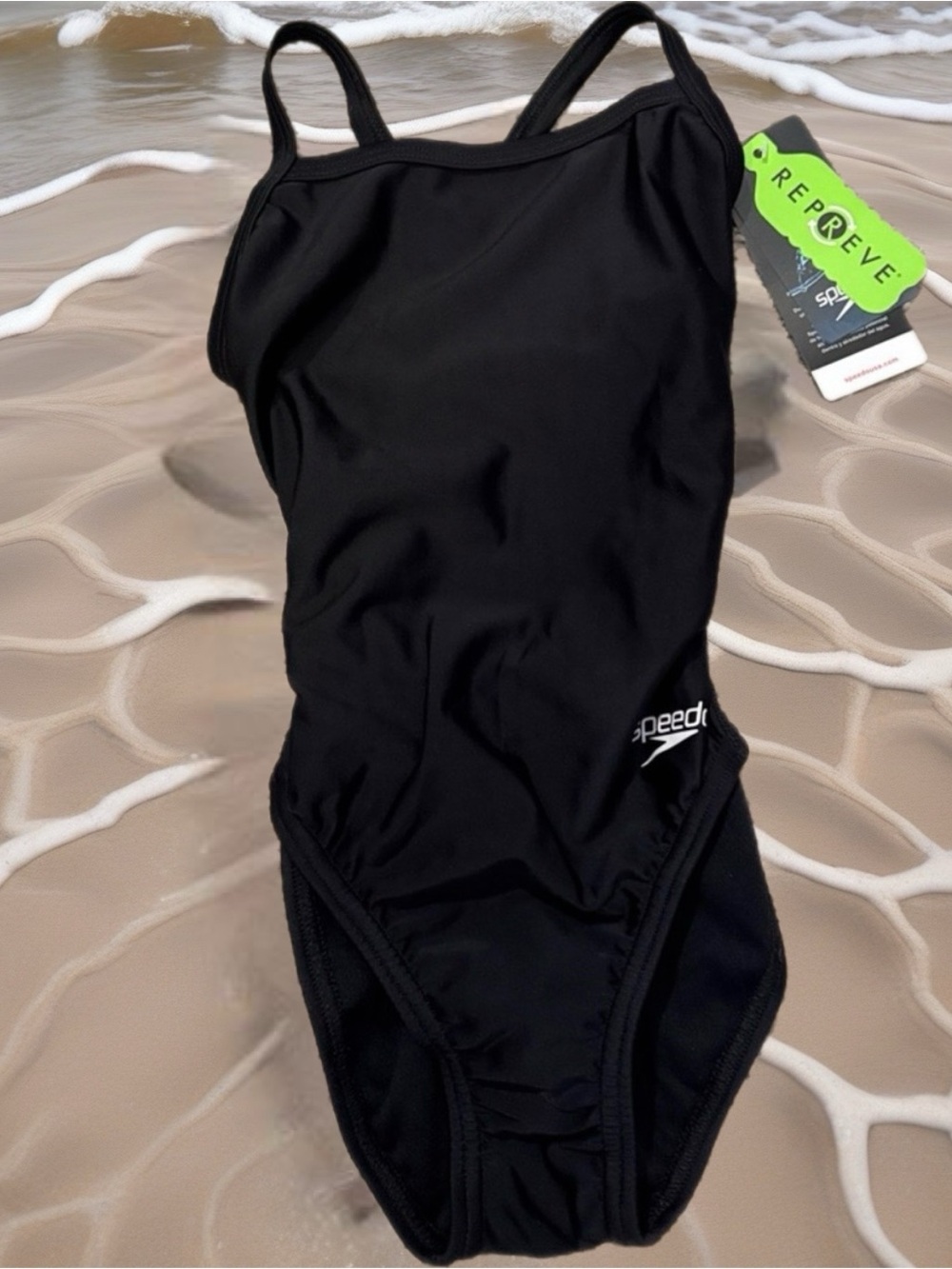 Speedo Black Girls One-Piece Athletic Swimsuit